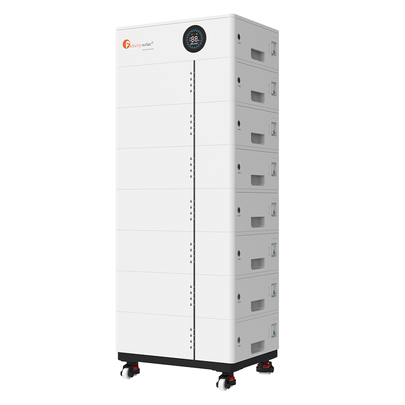 Batteria accumulo bassa tensione Felicity FLS48100SCG2 5,12 kWh LiFePO4 impilabile con BMS