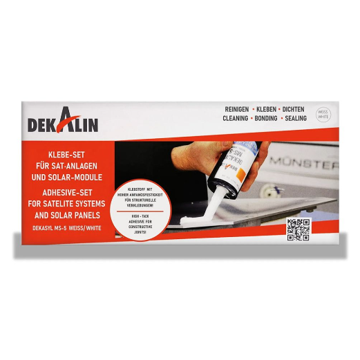 Kit Adesivo Dekalin DEKAsyl MS-5 Bianco 290ml con Dekavator e Accessori