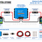 Schema collegamento Kit DC-DC charger 12V-12V 18A alternatori fino a 50A per camper barca