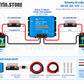 Schema collegamento Kit DC-DC charger 12V-24V 15A alternatori 12V e batteria servizi 24V per camper barca