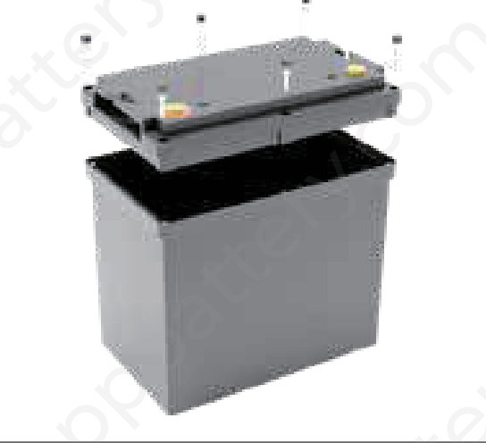 Box Batteria Vuoto Con Viti - Coperchio Rimovibile LSB12-55R out 229x138x208mm in 212x125x175mm MOQ 10pz