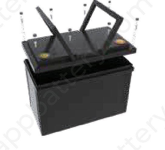 Box Batteria Vuoto Con Viti - Coperchio Rimovibile LSB12-90R out 306x172x215mm in 294x149x190mm MOQ 10pz