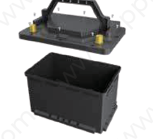 Box Batteria Vuoto Con Viti - Coperchio Rimovibile LSBH6D out 279x175x189mm in 259x162x162mm MOQ 10pz
