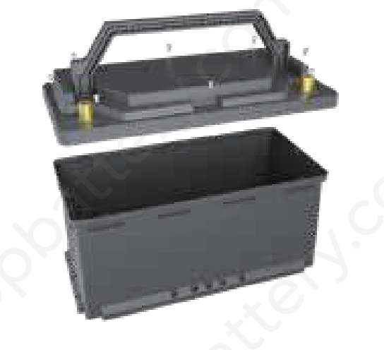 Box Batteria Vuoto Con Viti - Coperchio Rimovibile LSBL5D out 355x175x188mm in 335x160x160mm MOQ 10pz
