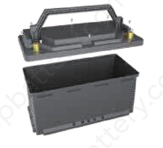 Box Batteria Vuoto Con Viti - Coperchio Rimovibile LSBL5D out 355x175x188mm in 335x160x160mm MOQ 10pz