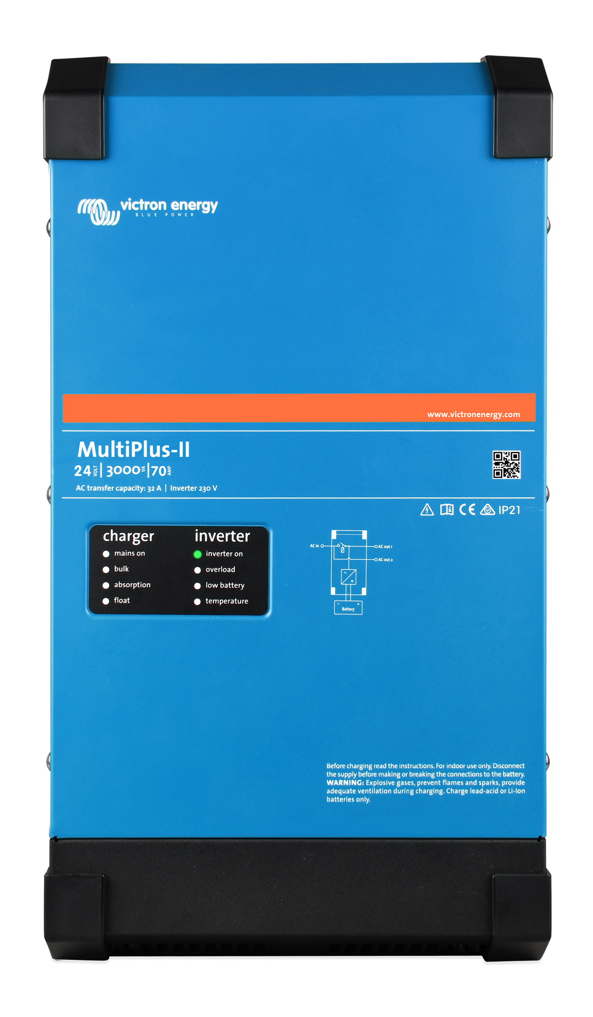Victron Energy MultiPlus-II 24/3000/70-32 GX inverter caricabatterie 24V 3000VA 70A