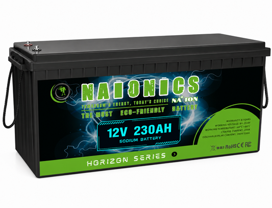 Naionics 12V 230Ah Bluetooth - Batteria al Sodio deep cycle Horizon Series NA1223001H
