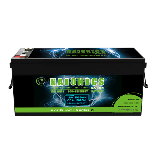 Naionics 12V 200Ah 1500 CCA Bluetooth - Batteria al Sodio per avviamento Auto EverStart Series NA1220001SB