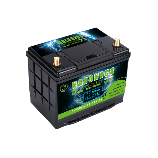 Naionics 12V 80Ah 1000 CCA Bluetooth - Batteria al Sodio per avviamento Auto EverStart Series NA1208001SB