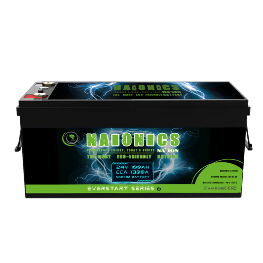 Naionics 24V 100Ah 1300 CCA Bluetooth - Batteria al Sodio per avviamento Auto EverStart Series NA2410001SB