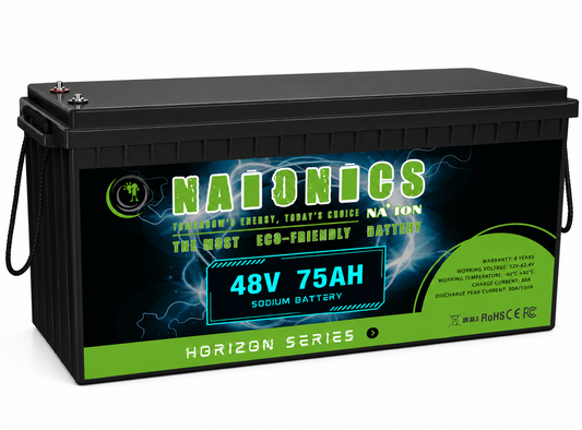 Naionics 48V 75Ah Bluetooth - Batteria al Sodio deep cycle Horizon Series NA4807501H
