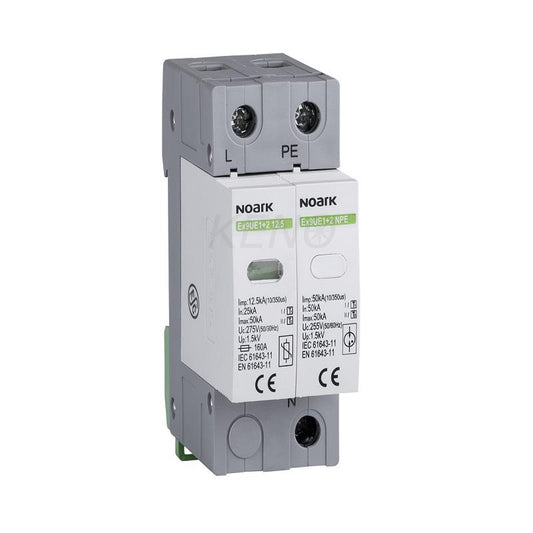 Scaricatore di Sovratensione Noark 103334 Tipo 1+2 275 V 12,5 kA 1P+N