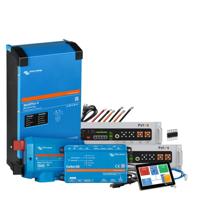 Kit Backup Casa Pytes V5a con Victron MultiPlus-II 48/3000 Cerbo GX e GX Touch Monofase