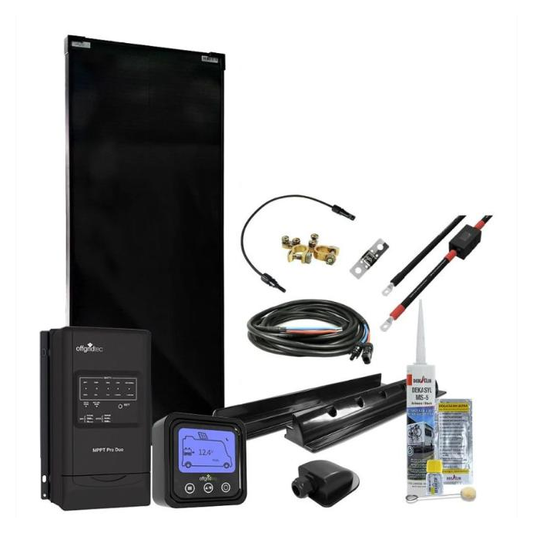 Kit solare Camper Barca MobileBlack M 100W con Regolatore MPPT DUO 30A e Pannello PERC
