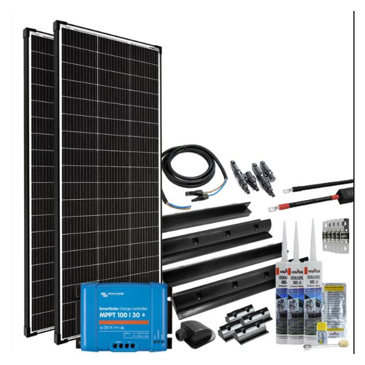 Kit solare Camper Barca mPremium XXL 400W 12V con Victron SmartSolar MPPT 100/30