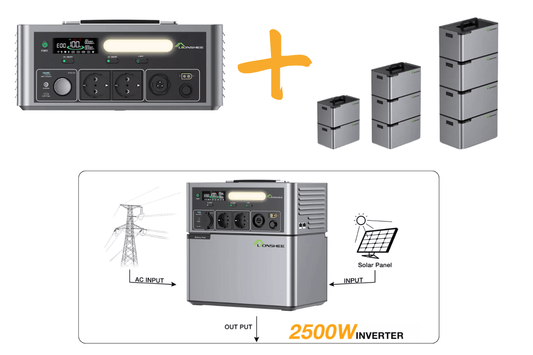 Power station 2500W con batteria espandibile 1024-6144Wh 1kWh-6kWh litio generatore solare portatile