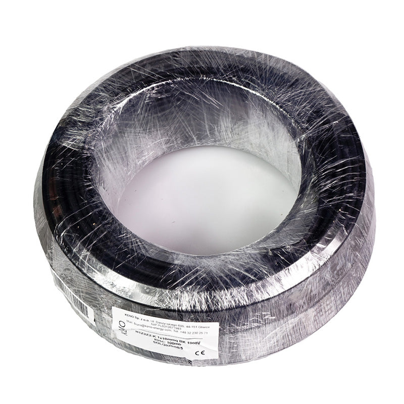Cavo Solare 10 mm² Nero H1Z2Z2-K Matassa da 100 m