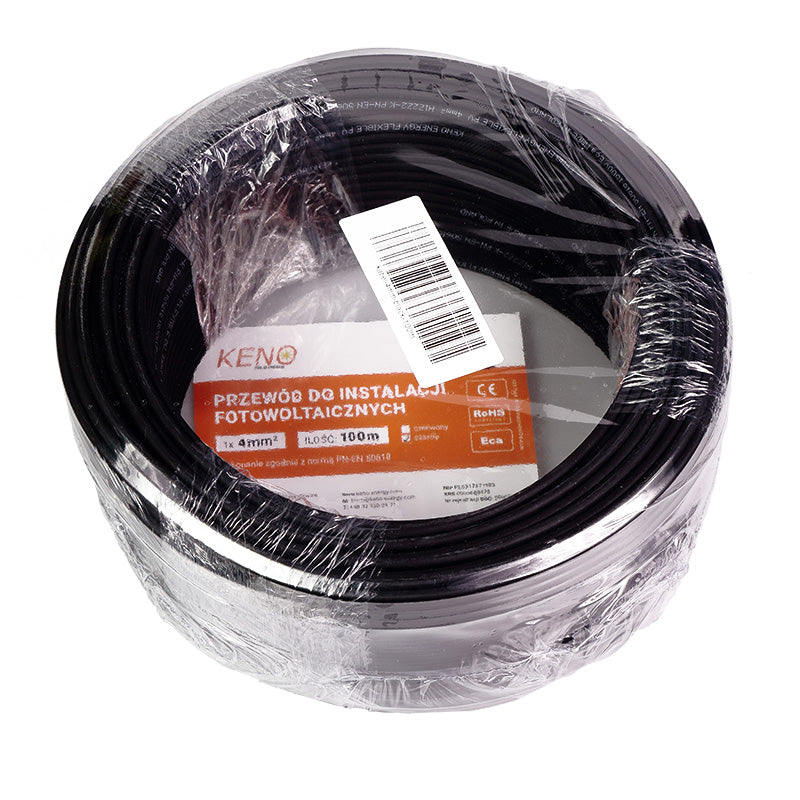 Cavo Solare 4 mm² Nero Matassa da 100 m