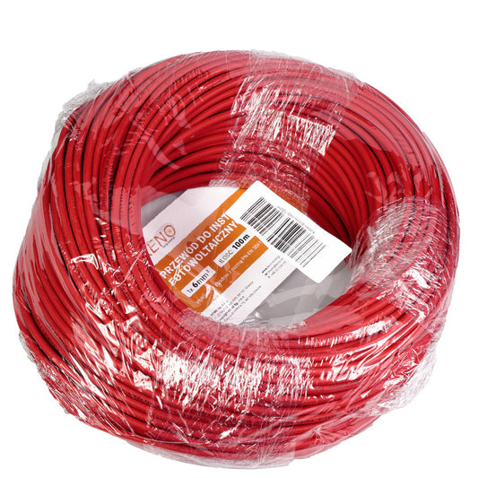 Cavo Solare 6 mm² Rosso H1Z2Z2-K Matassa da 100 m