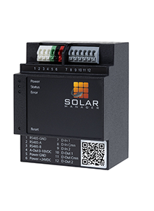 Gateway Gestione Energia Solar Manager CONNECT 2 da Guida DIN con LAN e RS485