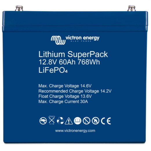 Batteria Victron Lithium SuperPack 12,8V 60Ah 768Wh LiFePO4 M6
