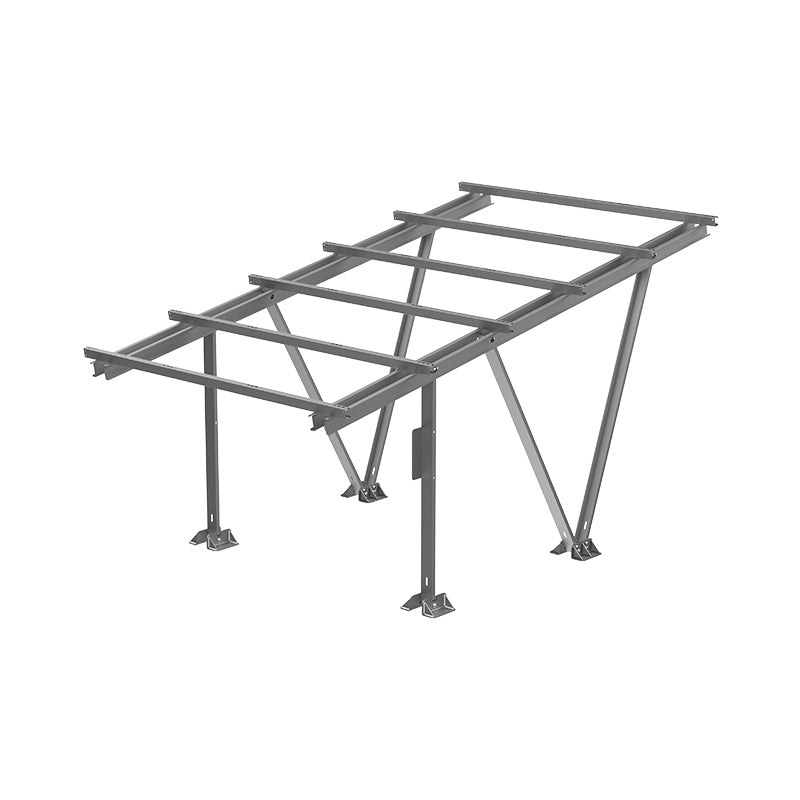 Carport Fotovoltaico 1 Posto Auto in Acciaio Magnelis per Moduli da 1700 a 2049 mm