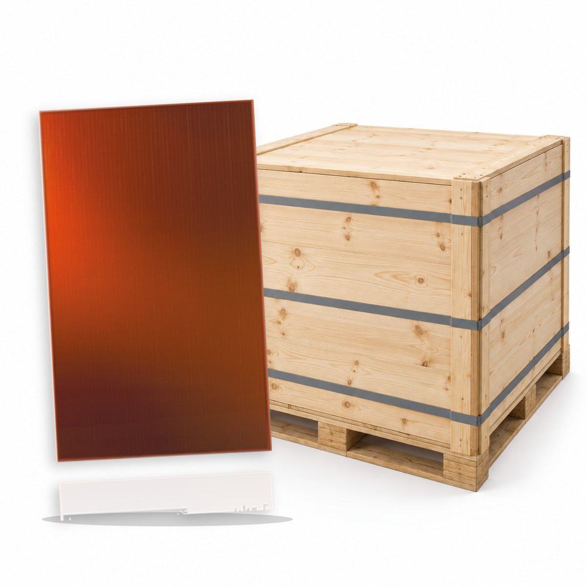 Bancale da 31 moduli fotovoltaici FuturaSun Silk Pro 250 W arancione RAL 8023