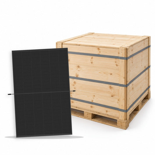 Bancale da 36 moduli fotovoltaici Jolywood Niwa Black 455 W N-Type bifacciali doppio vetro full black