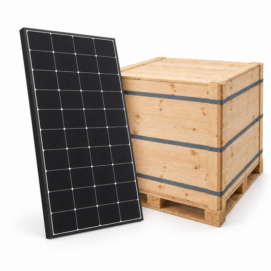 Bancale da 36 moduli fotovoltaici Runergy 500 W N-Type bifacciali doppio vetro cornice nera