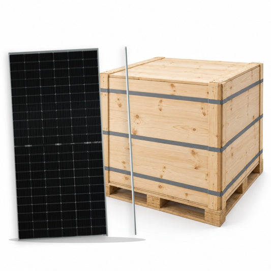 Bancale da 36 moduli fotovoltaici Runergy 620 W bifacciali cornice argento