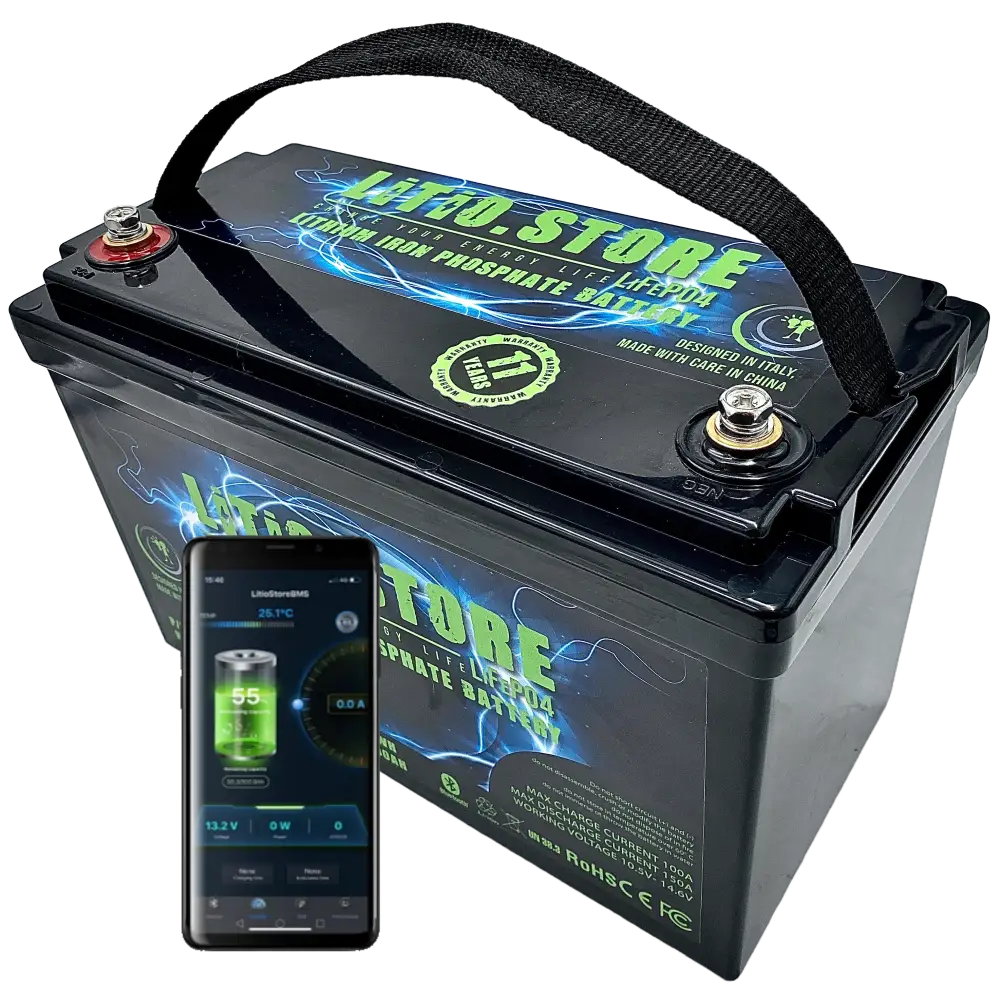 Batteria LiFePO4 12V 100Ah a Ciclo Profondo con Protezione a Bassa Tem – -IT Batteria LiFePO4 12V 100Ah a Ciclo Profondo con Protezione a Bassa Tem – -IT