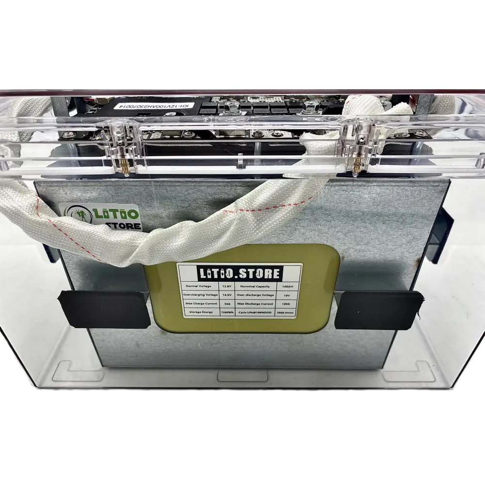 Batteria LiFePO4 12V 100Ah TRASPARENTE Bluetooth Litio Store LFP 100A BMS 1280Wh Serie Ghost 11502 - LiFePO4 Battery