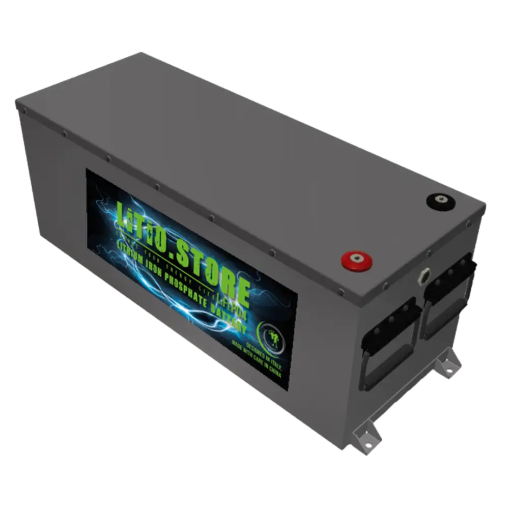 Batteria LiFePO4 48V 300Ah litio-ferro-fosfato 200A BMS 15360Wh 15kWh per Barche - Golf Cars - Litio Store Serie PRO