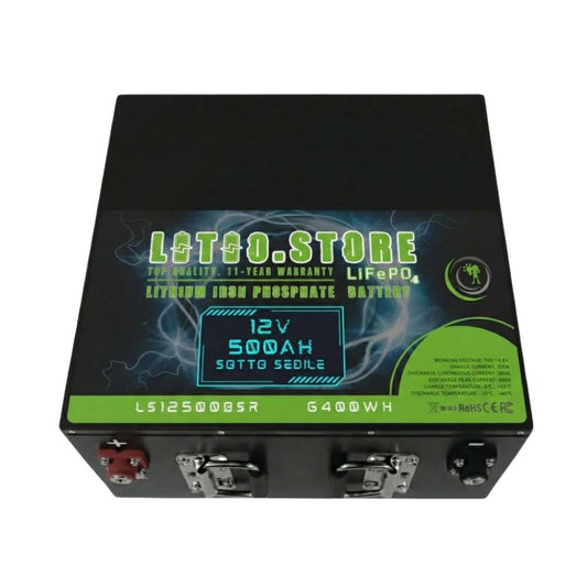 Batteria LiFePO4 12V 500Ah SottoSedile Ducato Serie BLUETOOTH Riscaldata litio-ferro-fosfato 300A BMS 6400Wh LS12500BSR