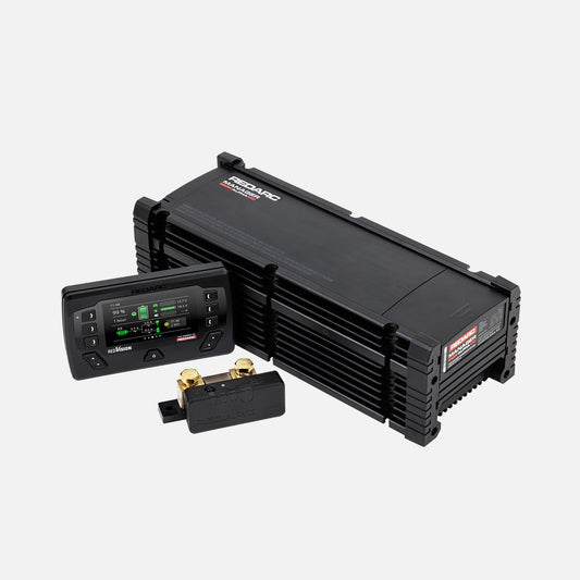 Redarc BMS12100-EU Manager Alpha100 BMS 12V 100A caricabatterie AC/DC/solare con RedVision e spina EU