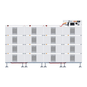 Armadio rack Deye BOS-B Rack con moduli batteria da 16 kWh per sistema C&I BOS-B Pro-A3