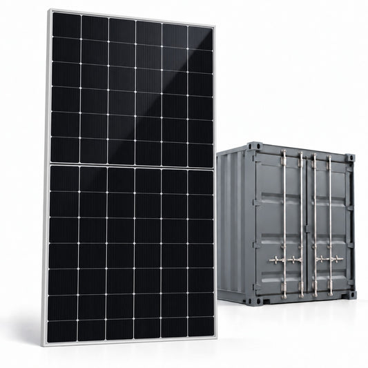 Container da 442,8 kWp — 720 moduli fotovoltaici LONGi Hi-MO 7 LR8-66HGD-615M 615 W bifacciali