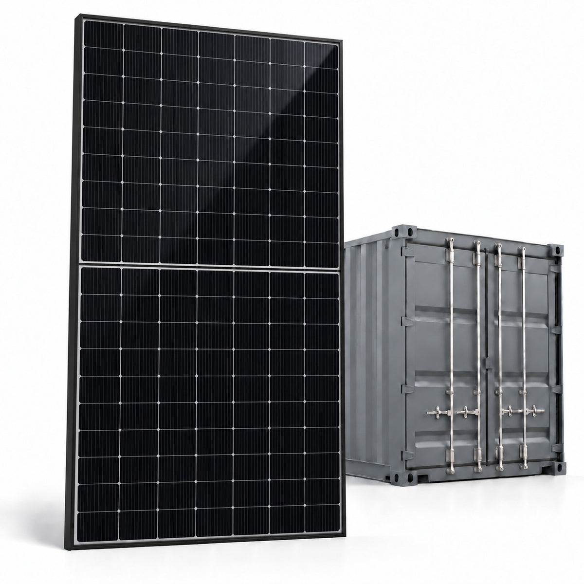 Container da 446,4 kWp — 720 moduli fotovoltaici LONGi Hi-MO 7 LR8-66HGD-620M 620 W bifacciali