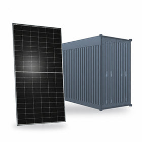 Containers of solar panels