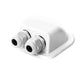 Passacavo da tetto in ABS bianco a due ingressi DX2/W per pannelli solari su camper
