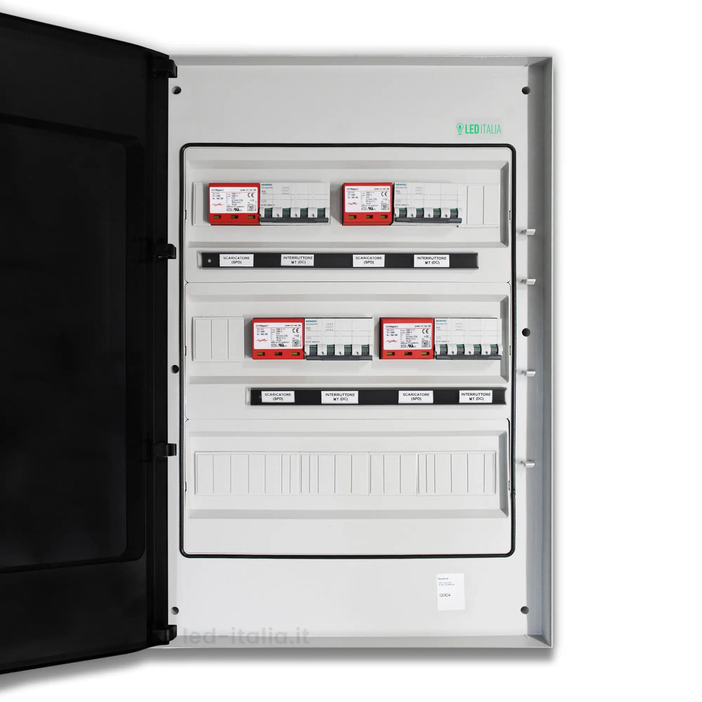 Quadro DC 4/4 MPPT 1000VDC 32A 54 moduli 4 magnetotermici 4 SPD IP66