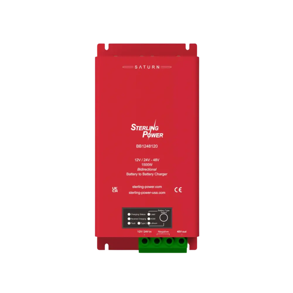 DC-DC 12V/24V-48V Sterling Power BB1248120 Battery to Battery charger DC-DC 12V 120A 48V 30A Caricabatterie 11608