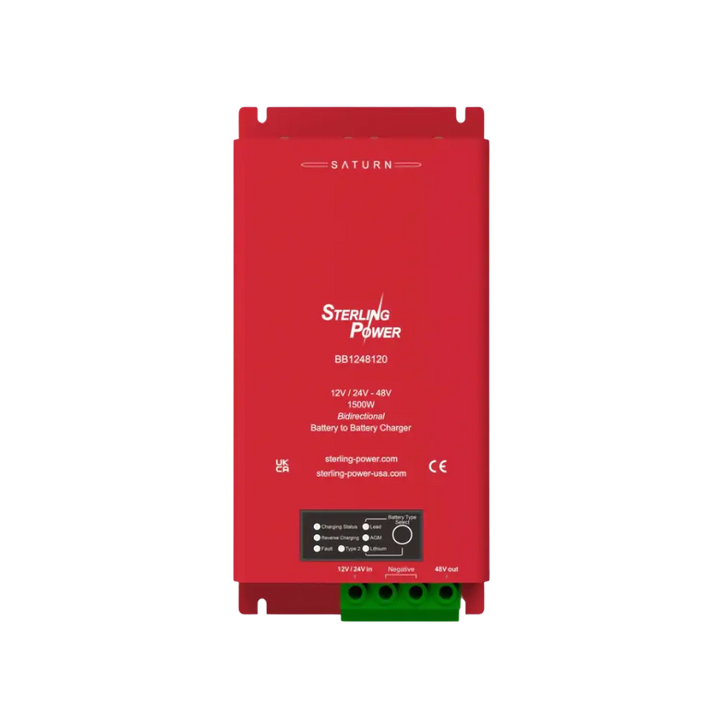DC-DC 12V/24V-48V Sterling Power BB1248120 Battery to Battery charger DC-DC 12V 120A 48V 30A Caricabatterie 11608