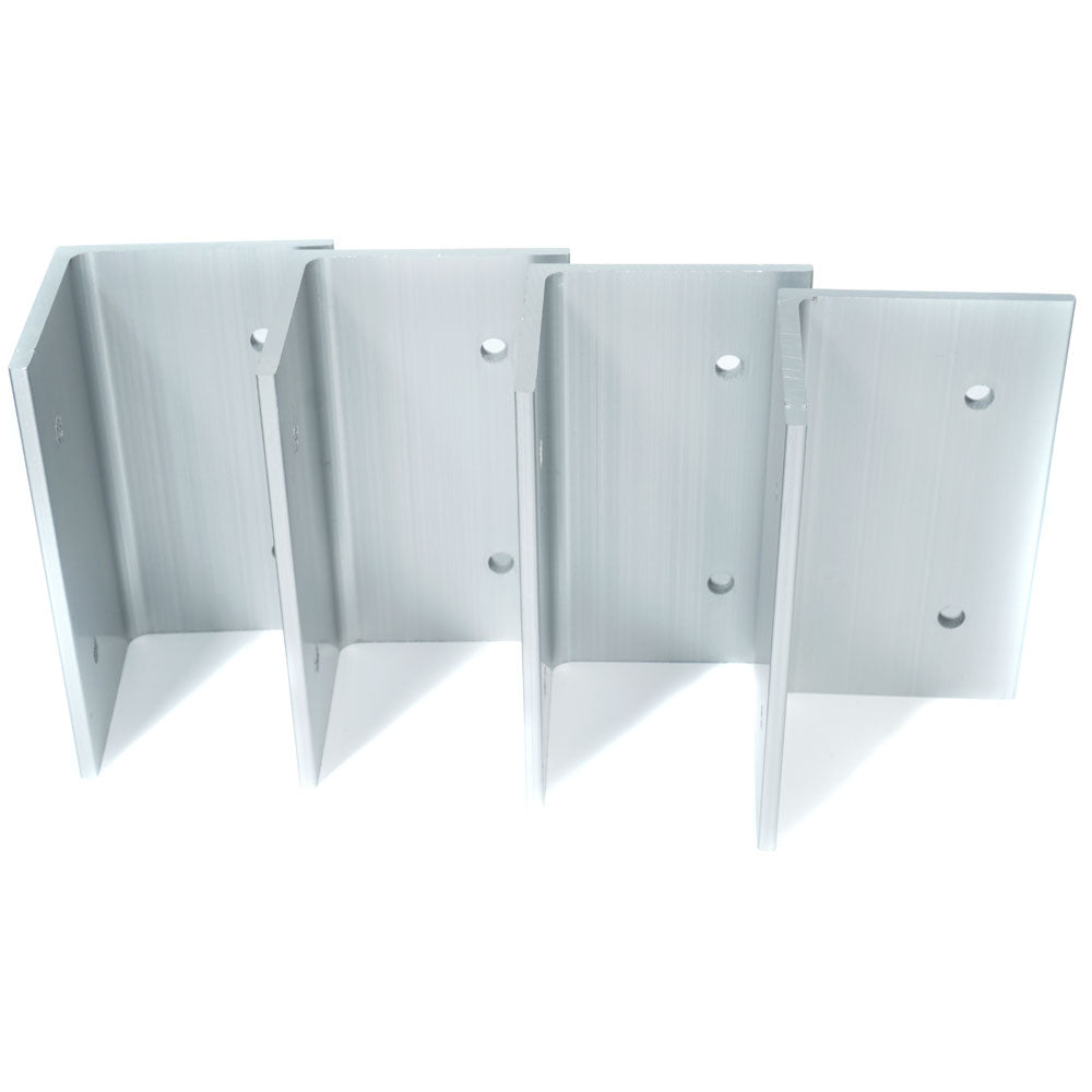 Staffe a L per pannello solare in alluminio 100 mm HSP100 per parete, tetto e camper (4 pz)