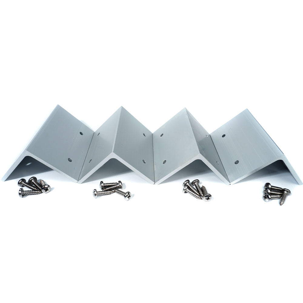 Staffe a L per pannello solare in alluminio 100 mm HSP100 per parete, tetto e camper (4 pz)