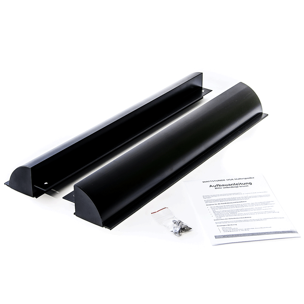 Supporto spoiler per pannello solare in alluminio nero 68 cm HSA68/S per camper e barche