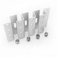 Staffe a Z per pannello solare in alluminio bianco 100 mm HSZ100 per parete, tetto e camper (4 pz)