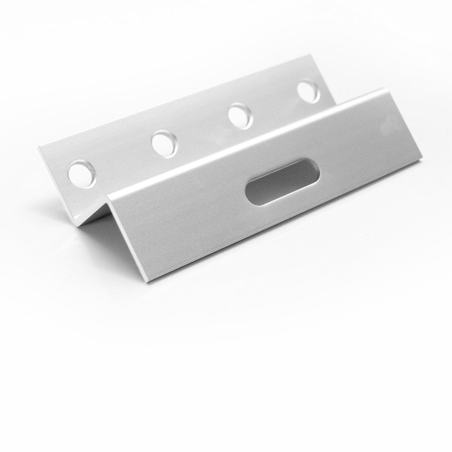 Staffe a Z per pannello solare in alluminio bianco 100 mm HSZ100 per parete, tetto e camper (4 pz)