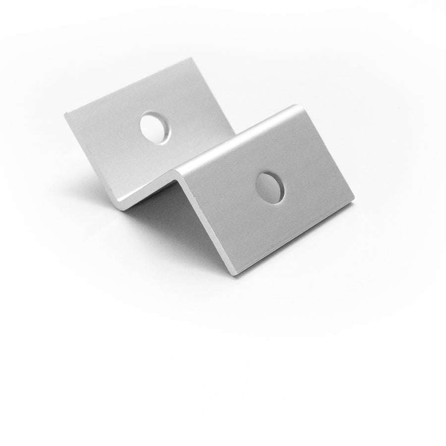 Staffe a Z per pannello solare in alluminio bianco 38 mm HSZ38 per parete, tetto e camper (4 pz)