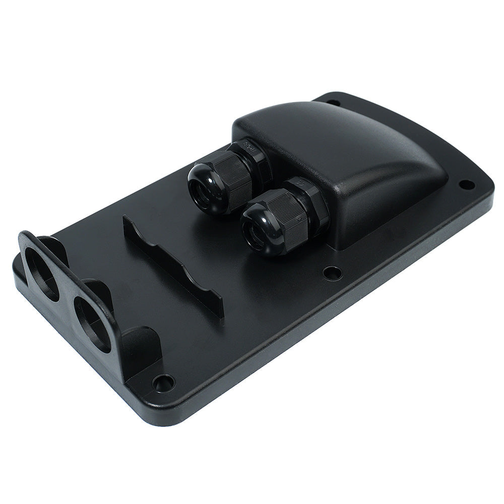 Passacavo da tetto in ASA nero a 2 ingressi con supporto MC4 DXM2/S per impianti solari su camper